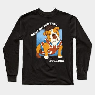 British bulldog wearing union jack vest Long Sleeve T-Shirt